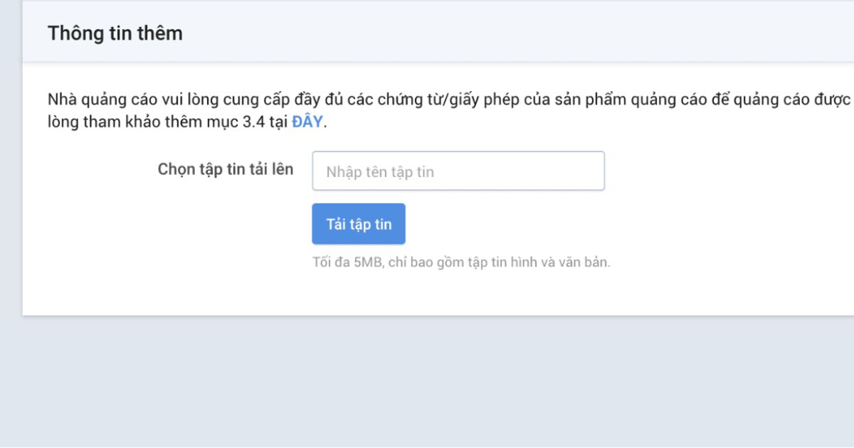 Thông tin của chiến dịch 