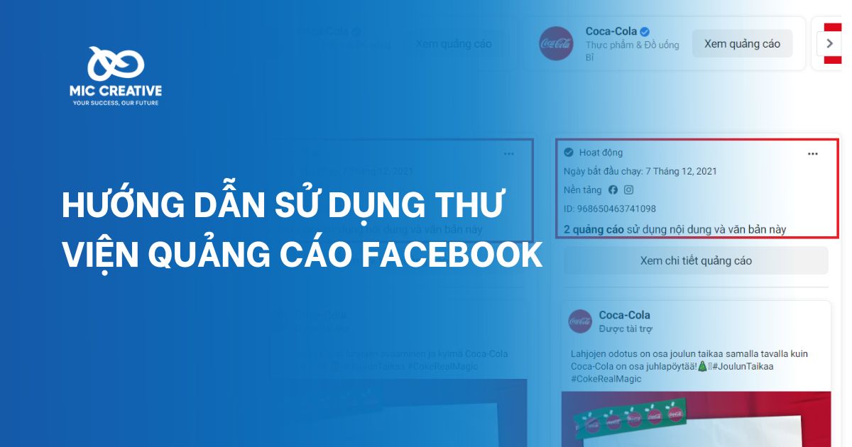 cách sử dụng thư viện quảng cáo Facebook library