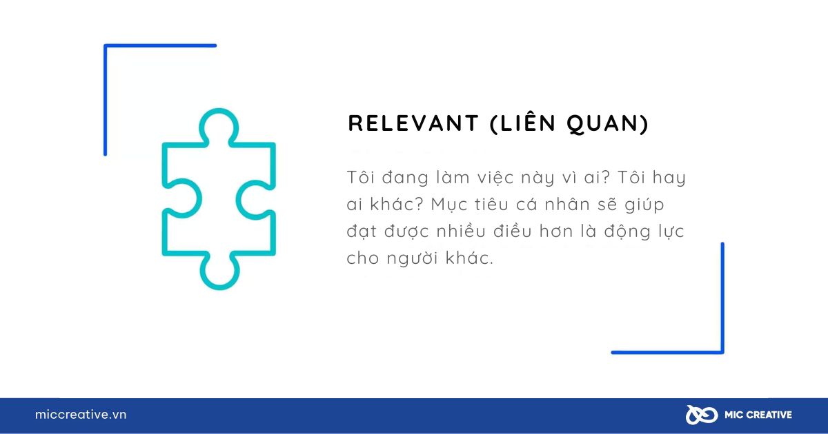 Sự liên quan trong mô hình SMART trong mục tiêu của Digital Marketing