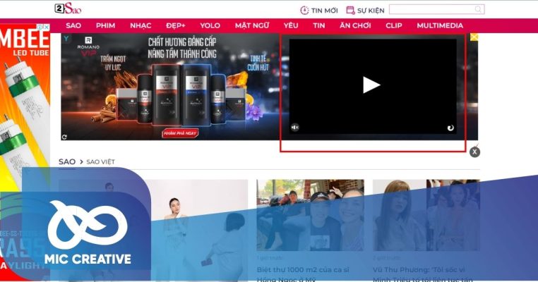 Quảng cáo TVC của Romano trên báo 2Sao