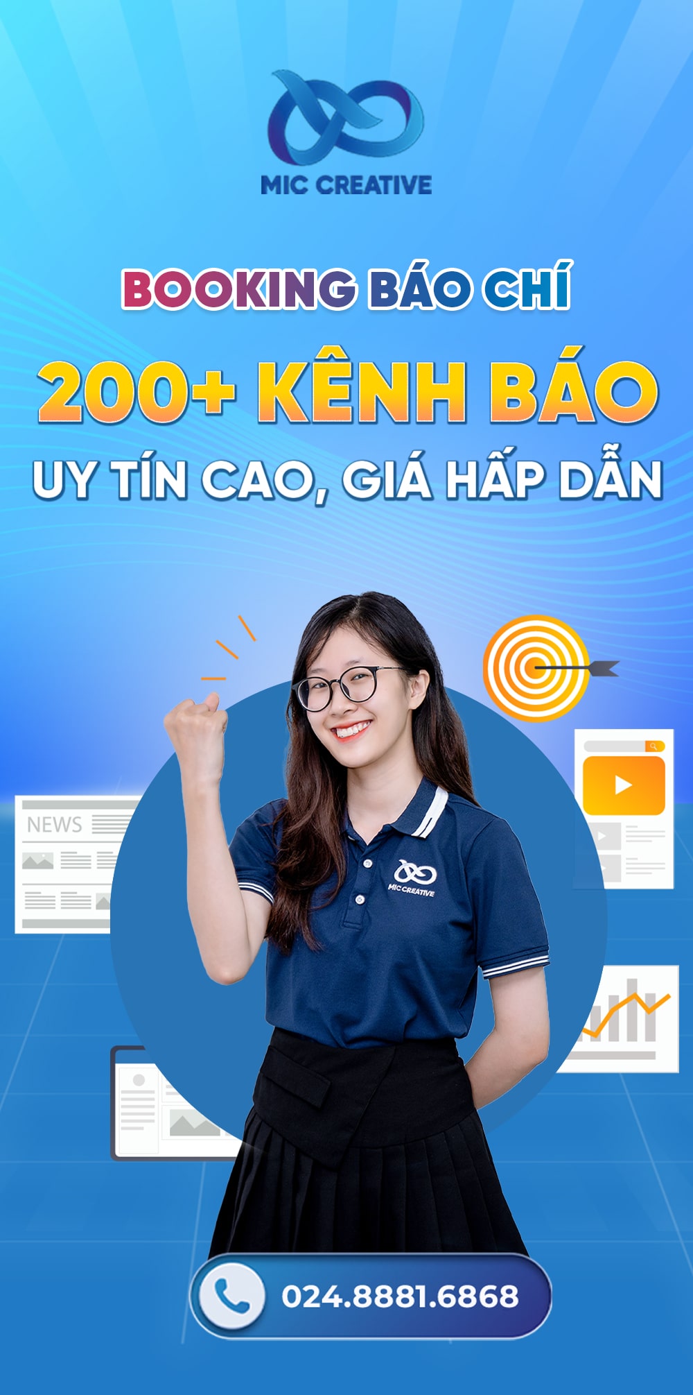 Banner dịch vụ booking báo chí