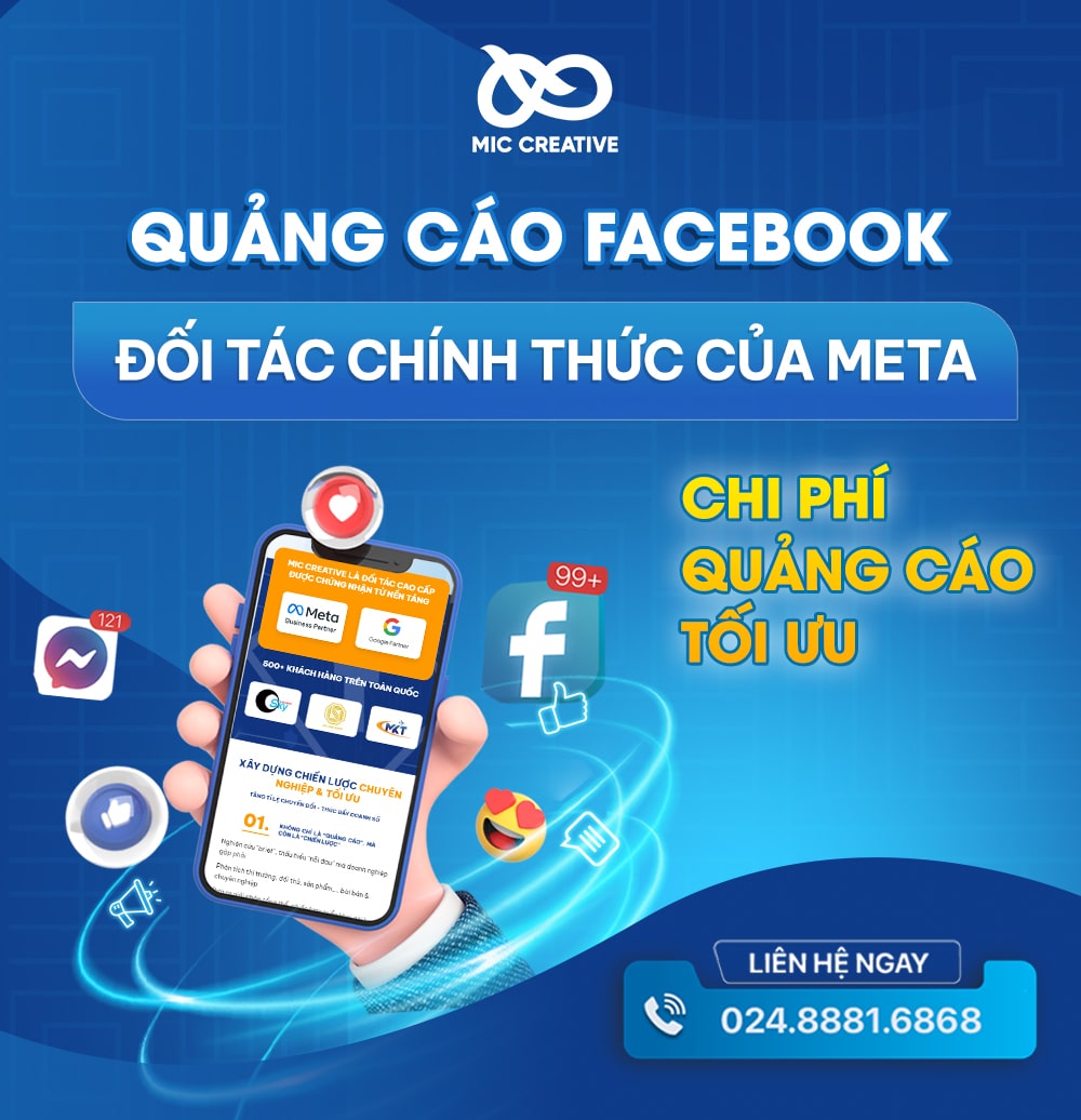 banner quảng cáo Facebook đối tác chính thức của Meta