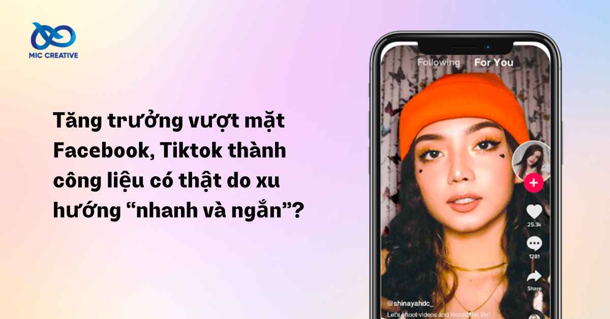 TikTok tăng trưởng vượt Facebook