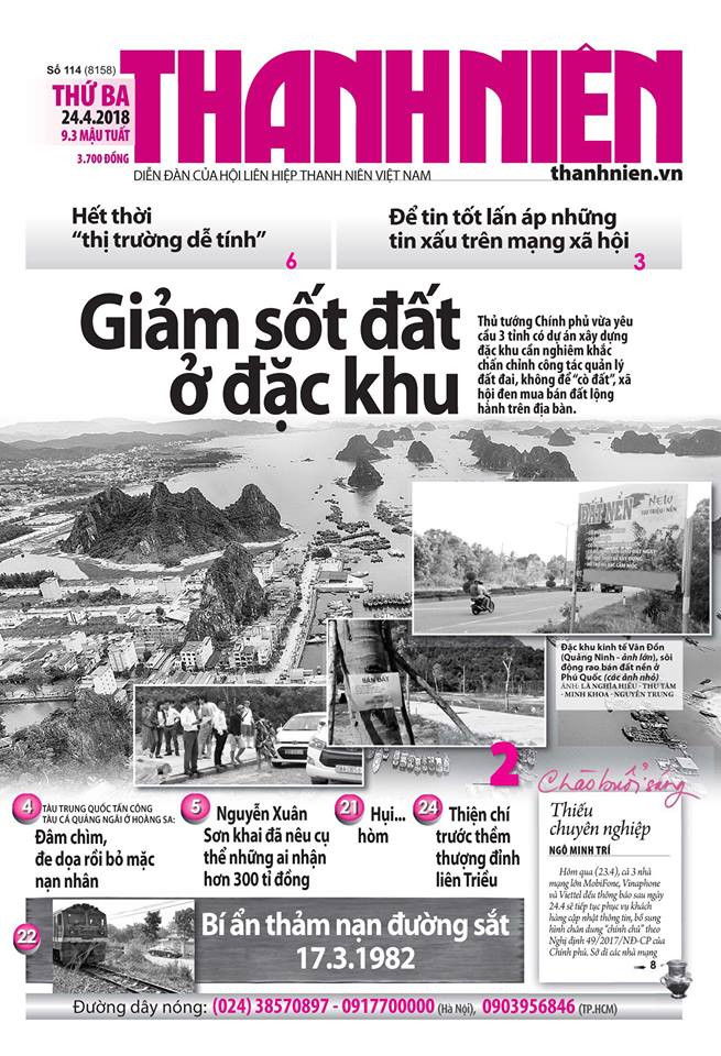 Báo in Thanh Niên