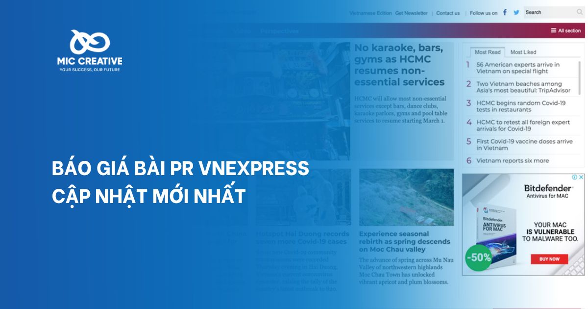Báo Giá Bài PR VnExpress Cập Nhật Mới Nhất