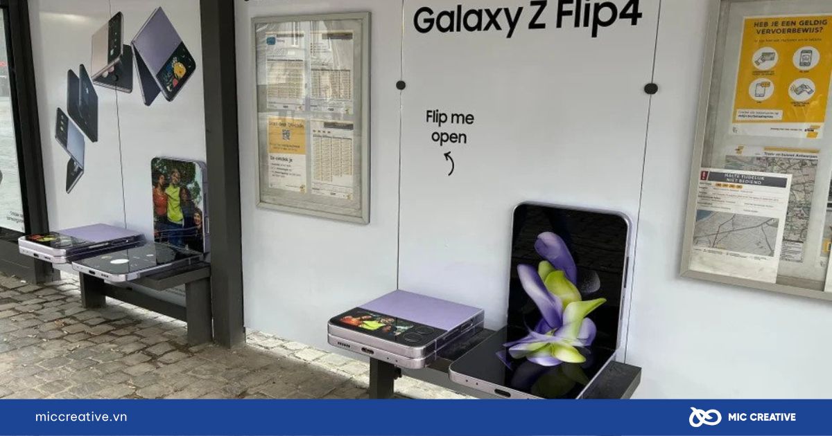 Chiến dịch quảng cáo của SamSung với thông điệp “Flip me open