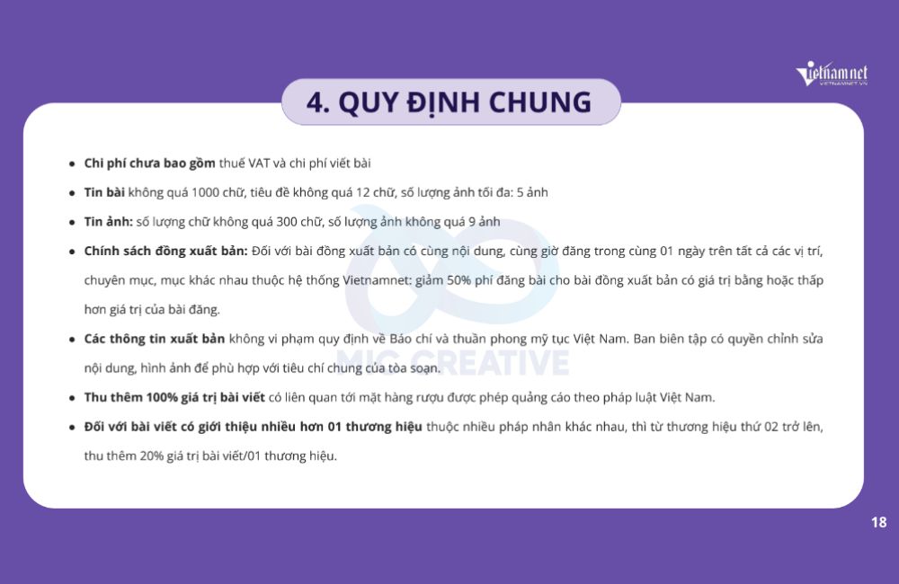 Quy định chung khi đăng bài trên Vietnamnet
