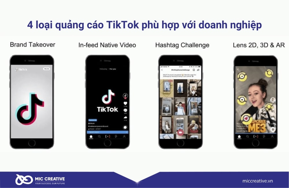4 loại quảng cáo TikTok phổ biến