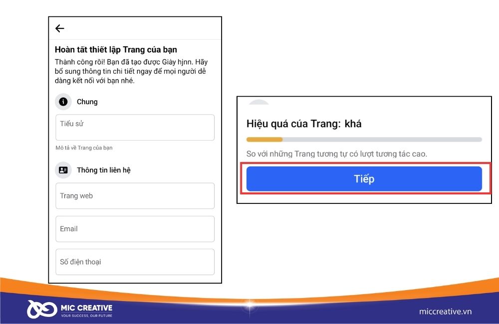 Xác nhận và hoàn tất việc tạo Fanpage