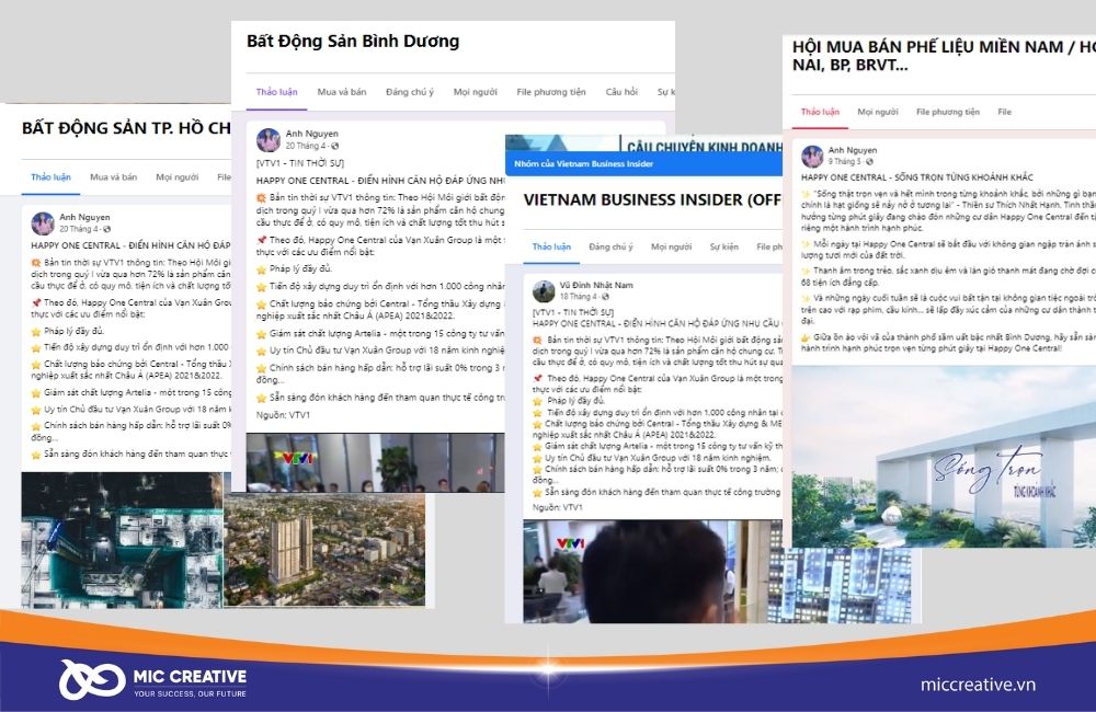 Đăng bài quảng cáo vào nhiều Group tương đồng