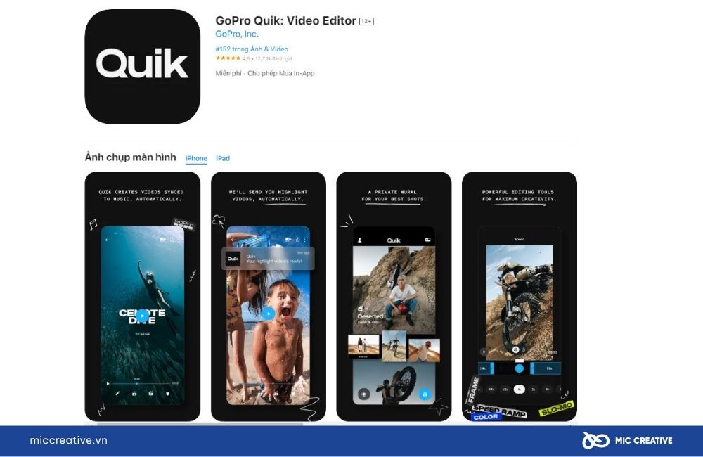 Quik là một ứng dụng hoàn hảo để sản xuất ra tạo các video nổi bật