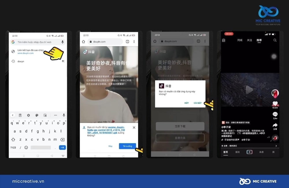 Các bước đăng ký TikTok Trung Quốc