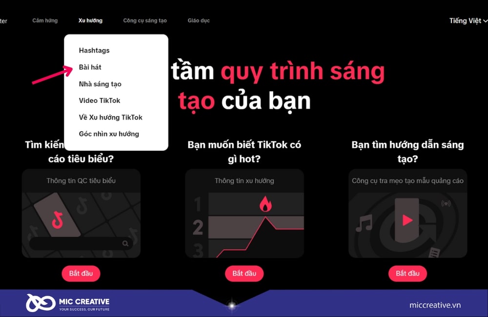 Cách tìm âm thanh xu hướng trên TikTok