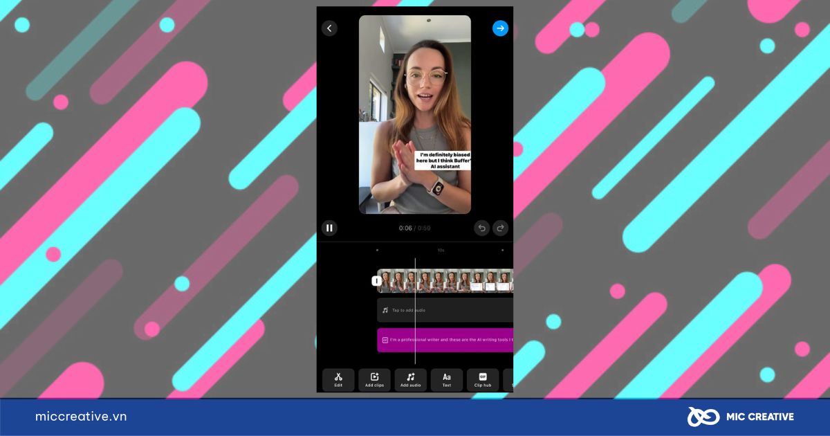 Chọn phụ đề để che logo tiktok