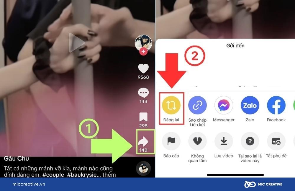 đăng lại trên TikTok là gì