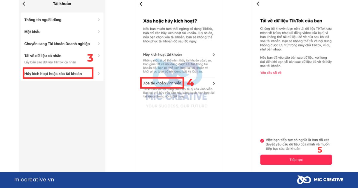 Hướng dẫn xoá Acc TikTok trong 6 bước