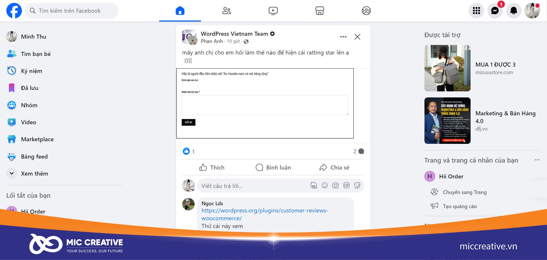 bước một tạo fanpage facebook