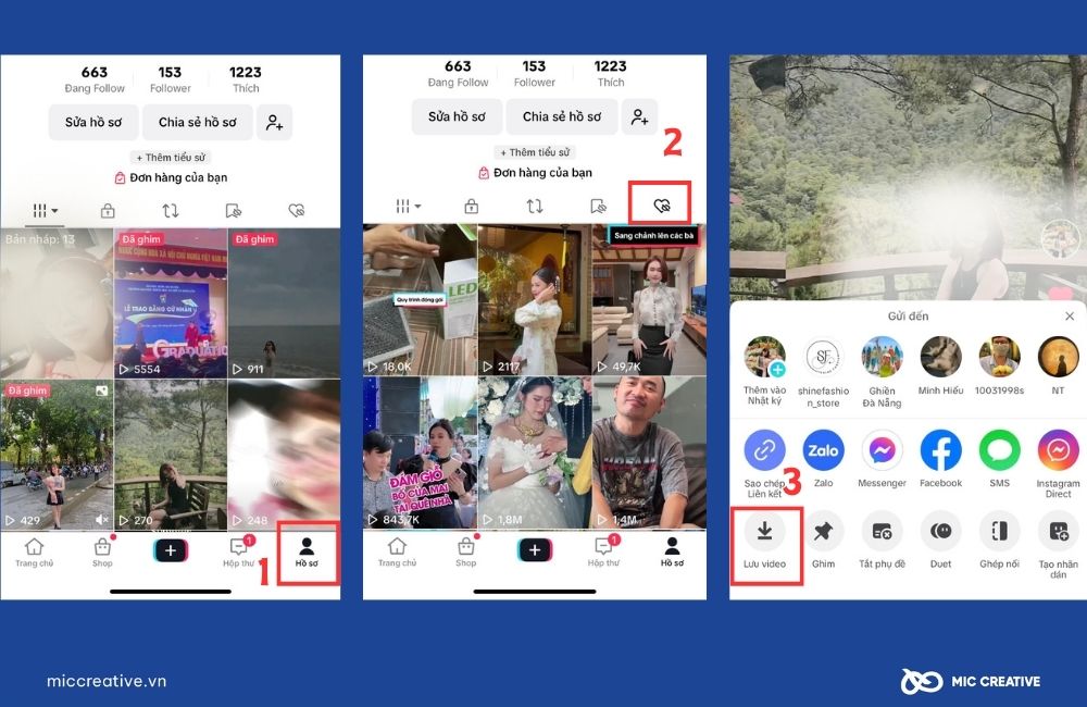 Khôi phục bằng cách sử dụng video đã thích trên TikTok