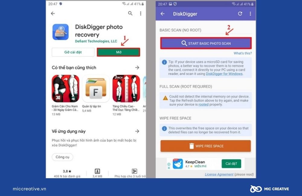 Khôi phục video TikTok đã xóa trên Android bằng Diskdigger