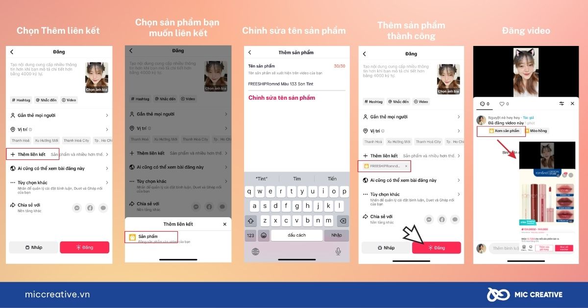 Cách gắn link sản phẩm trên TikTok nhận hoa hồng