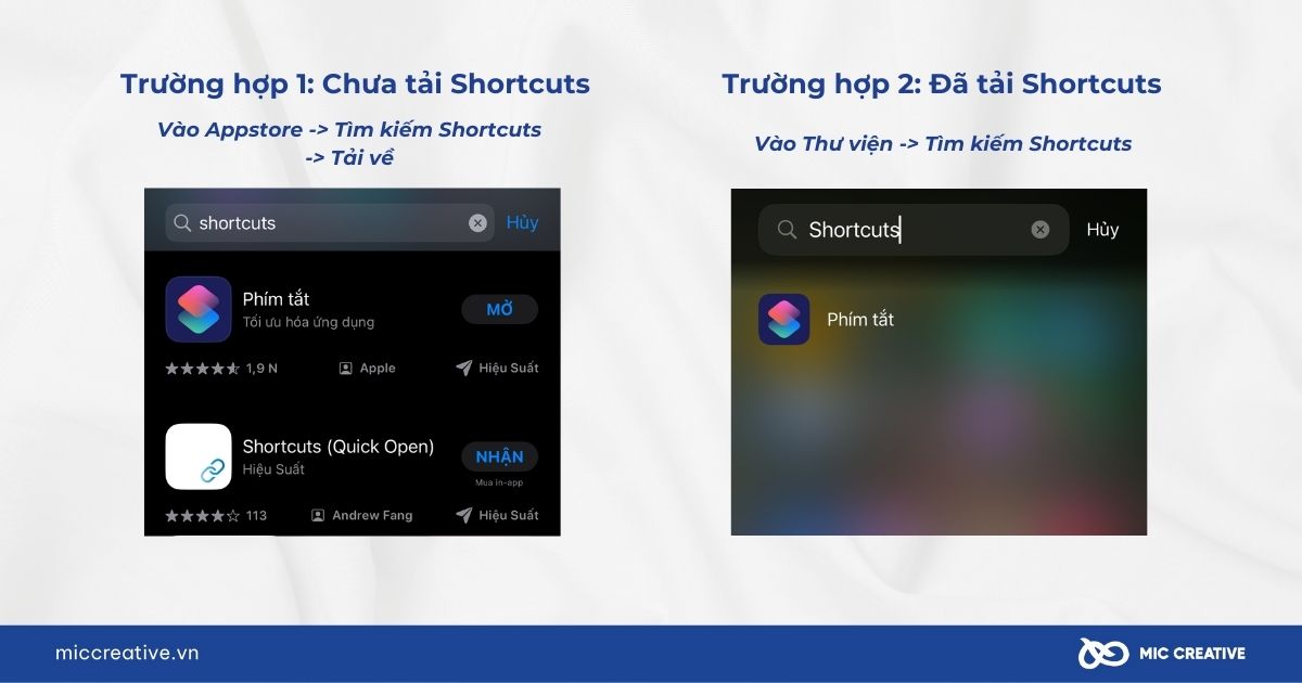 Tải ứng dụng Shortcuts