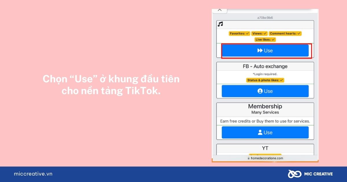 Chọn “Use”