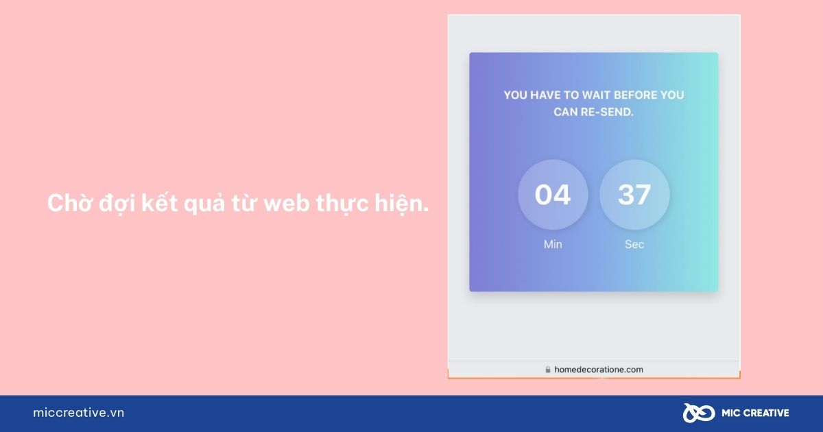 Chờ đợi kết quả từ web