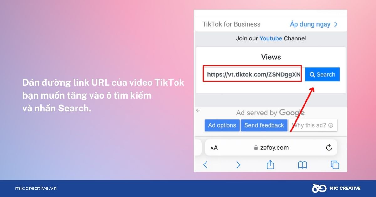 Dán đường link URL video