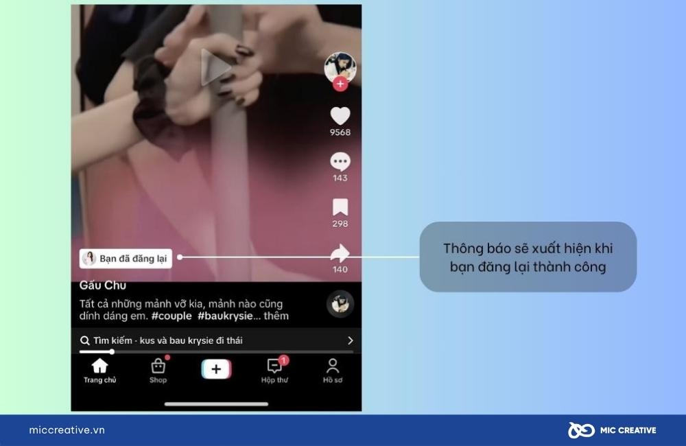 đăng lại trên TikTok là gì
