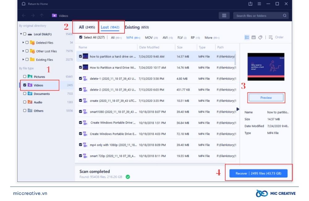 Nhấp đúp vào video bạn đã khám phá để xem bản xem trước trên màn hình bật lên.