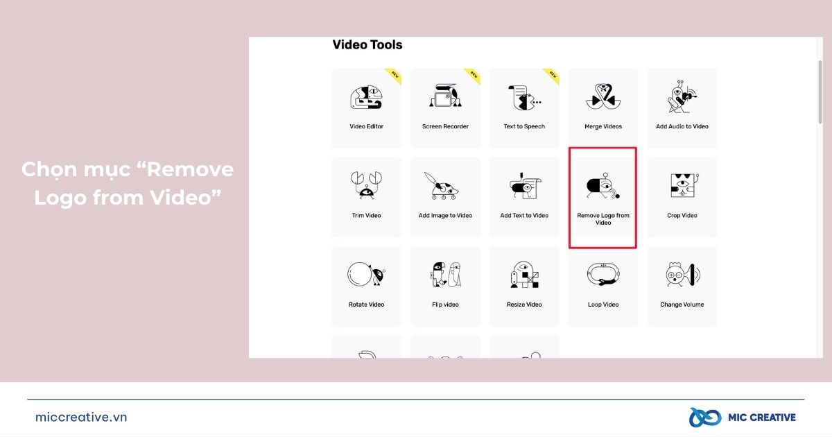 Chọn Remove Logo from Video