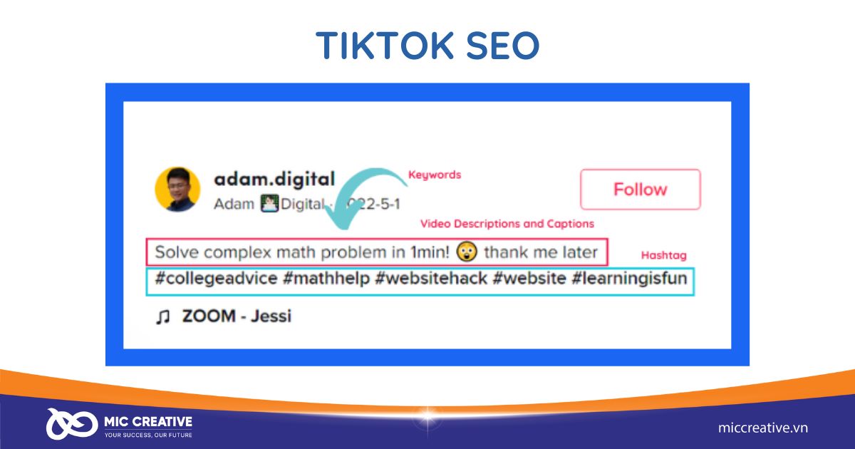 TikTok SEO là mẹo để video TikTok lên xu hướng