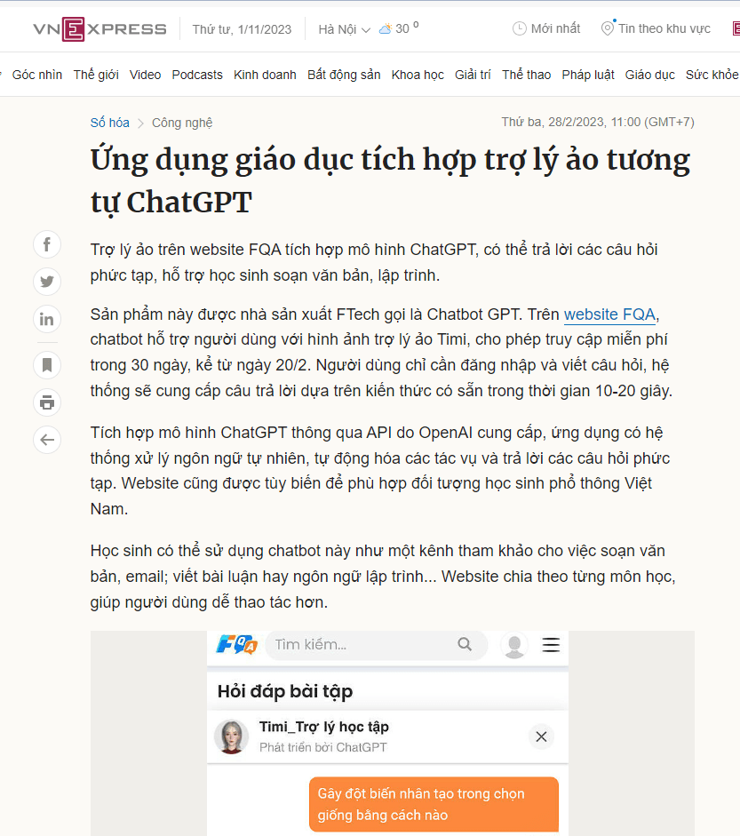 Sản phẩm dự án Ftech