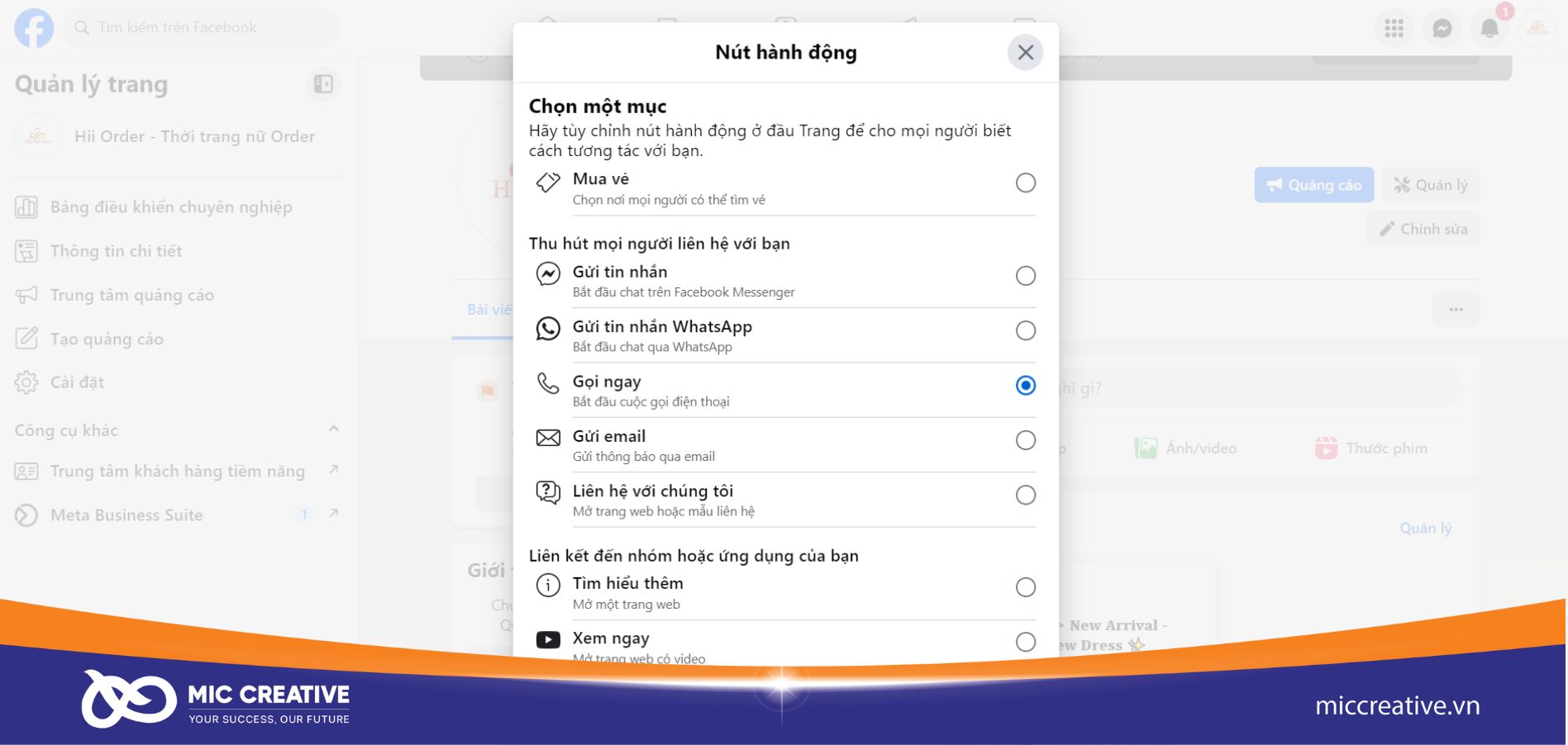 Hướng dẫn cách cài đặt nút like trên Fanpage đơn giản nhất 2023 buoc 2 thay nut