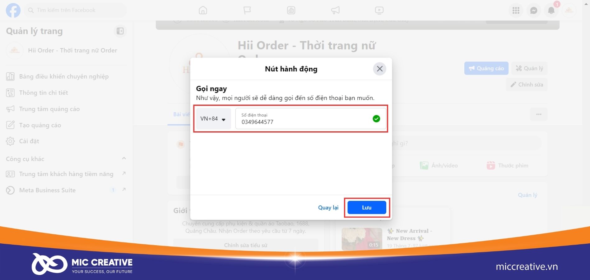 Hướng dẫn cách cài đặt nút like trên Fanpage đơn giản nhất 2023 buoc 3 thay nut