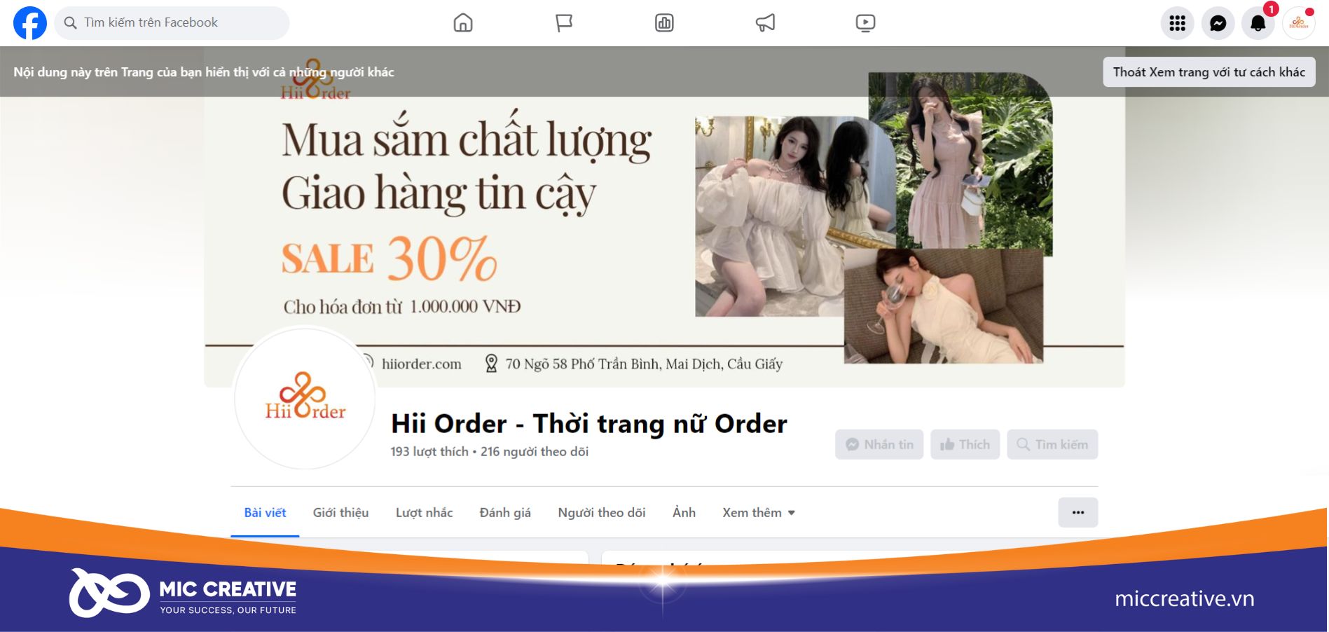 Truy cập vào Page