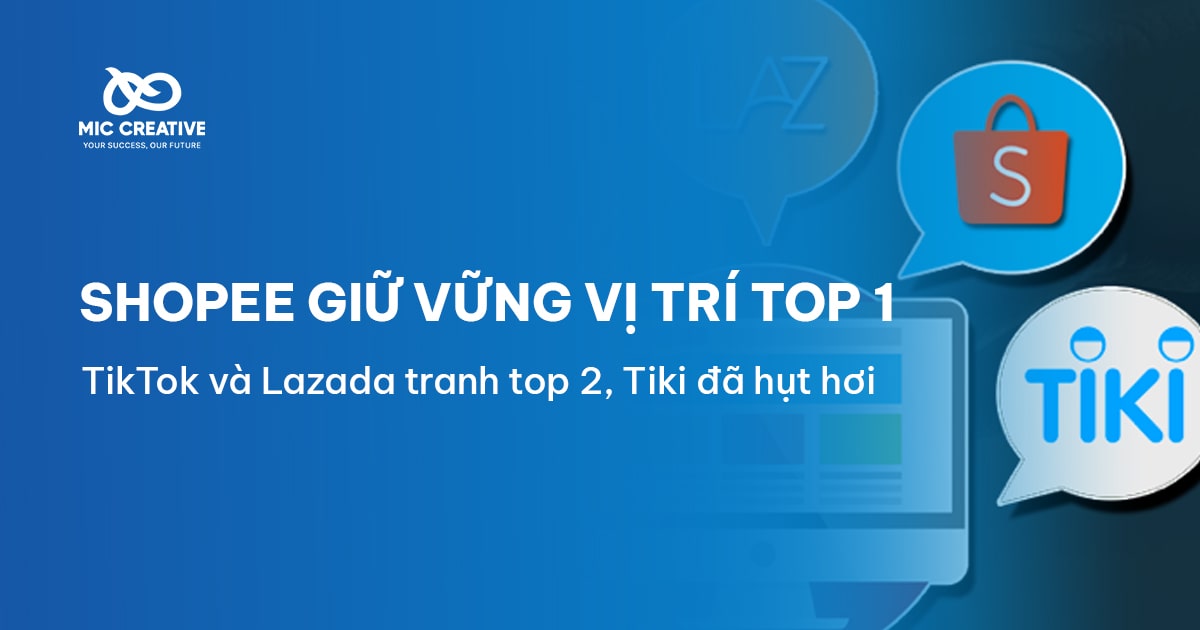 Shopee vẫn là “vua thương mại điện tử”, TikTok và Lazada tranh top 2, Tiki đã hụt hơi