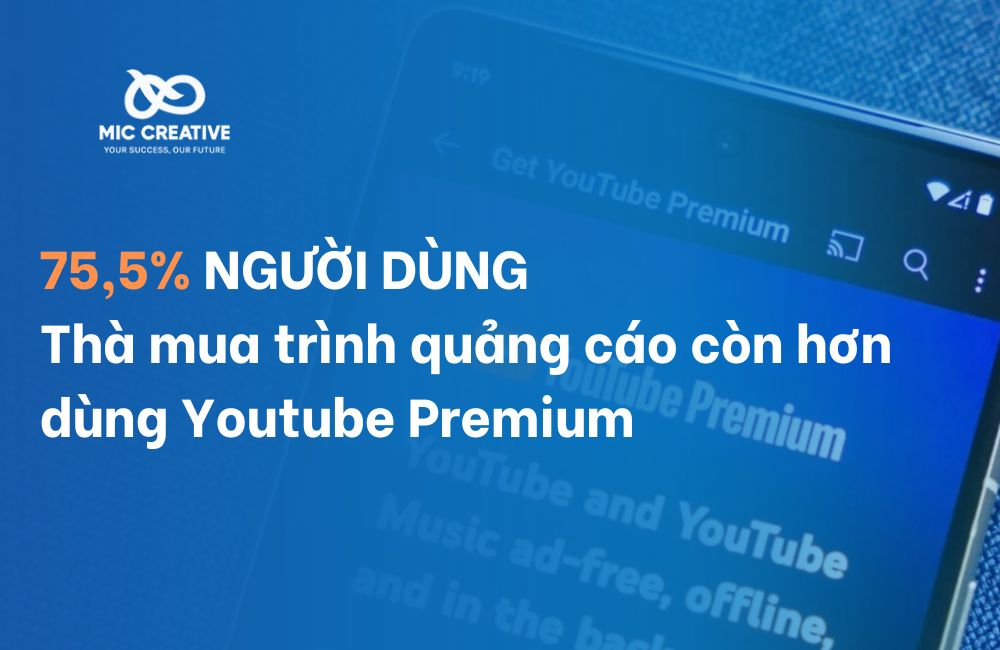 Thumbnail trình quảng cáo và youtube premium