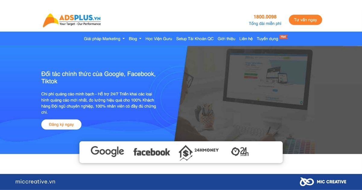 Chạy quảng cáo Google uy tín với Adsplus