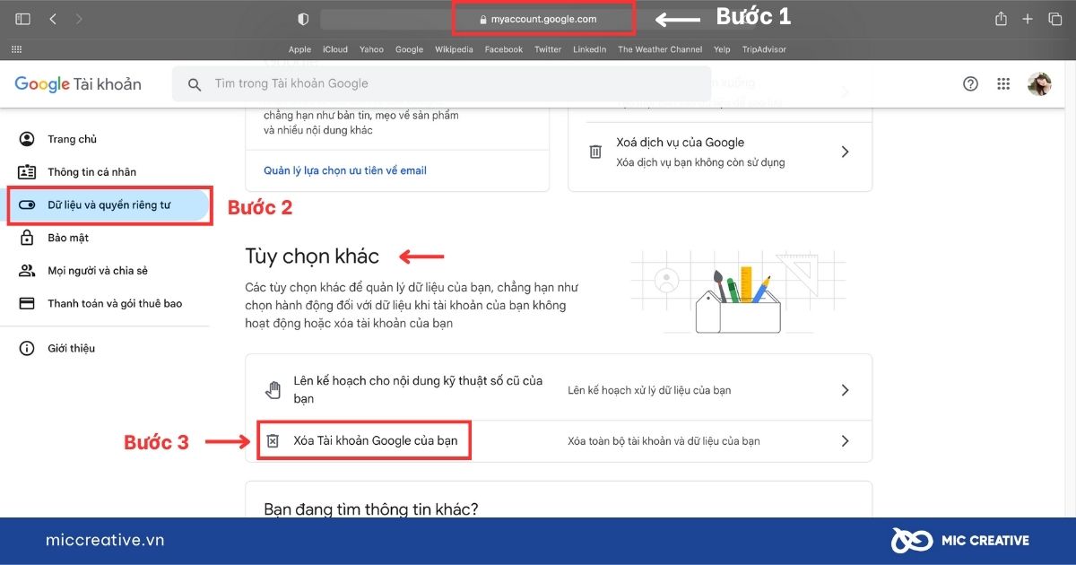 Thực hiện các bước xóa tài khoản Google Ads vĩnh viễn