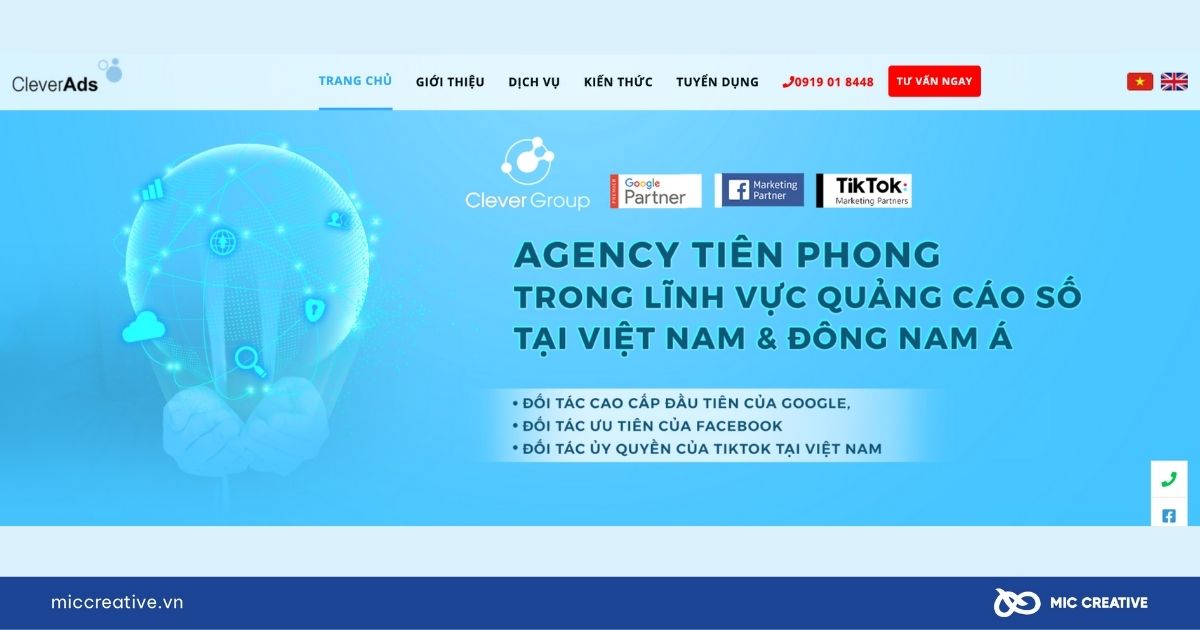 CleverAds là đối tác cao cấp của Google