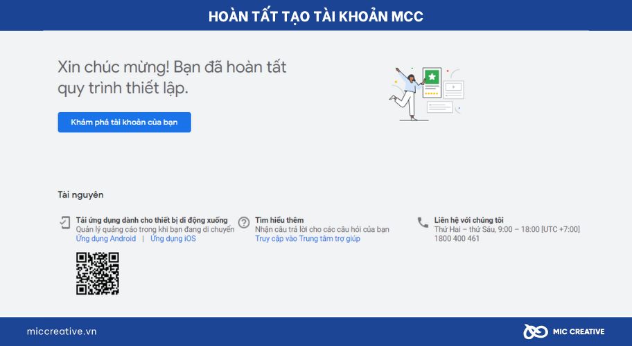Hướng dẫn tạo tài khoản Google MCC - bước 3