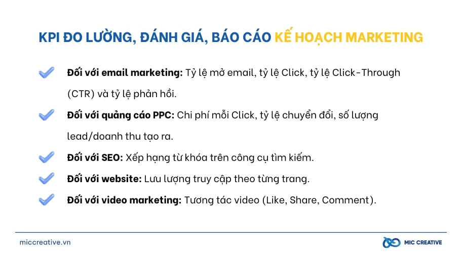 Một vài chỉ số đo lường, đánh giá, báo cáo