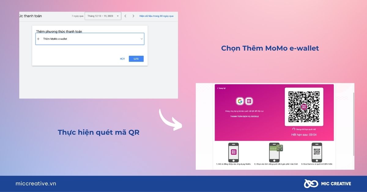 Chọn Thêm MoMo e-wallet