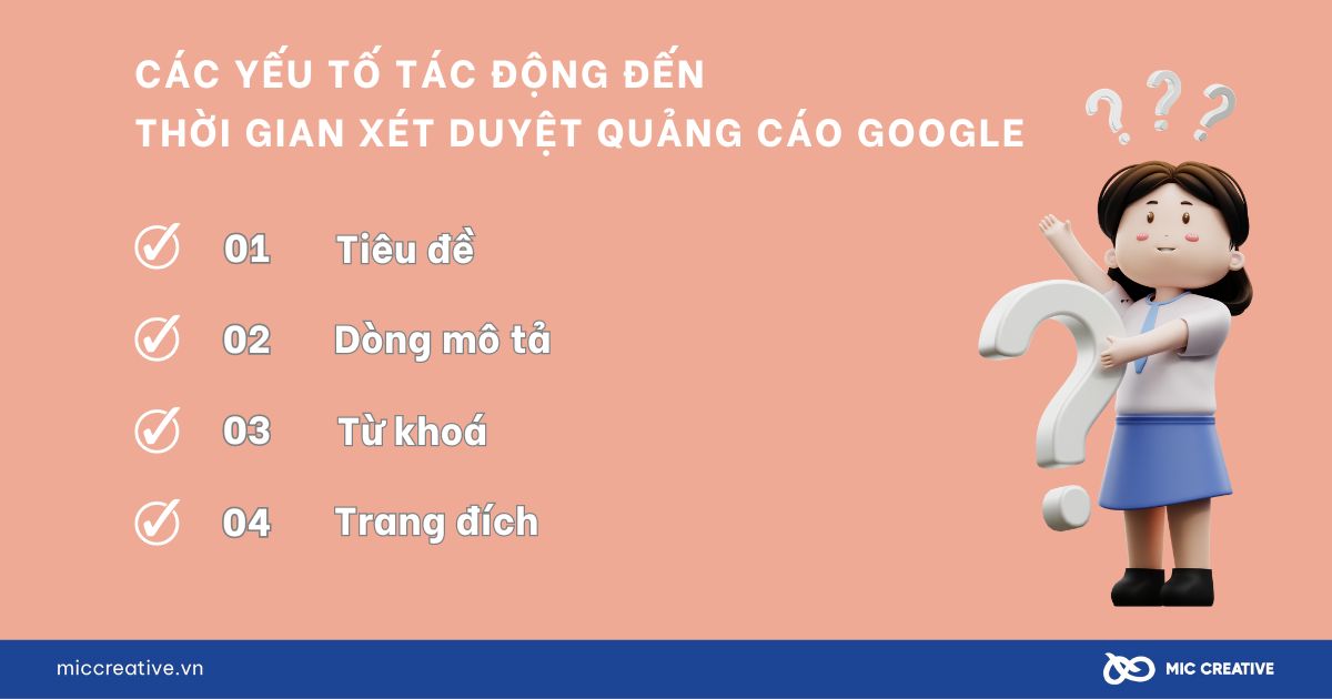 Các yếu tố tác động đến thời gian xét duyệt quảng cáo