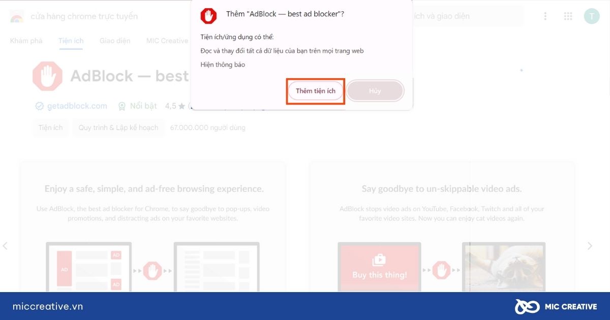 cách tắt quảng cáo trên Google Chrome