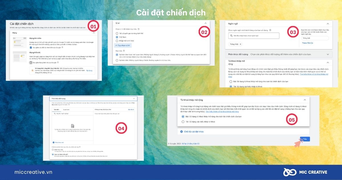 Cài đặt chiến dịch