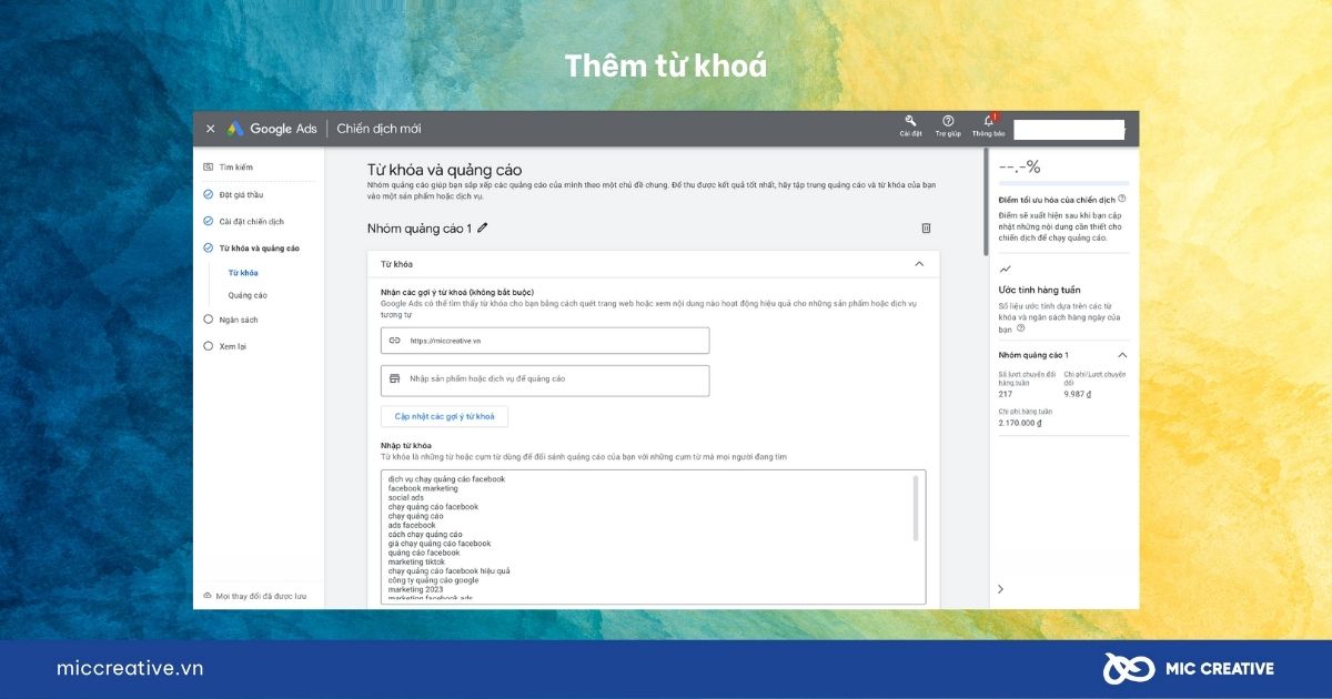 Chọn từ khoá