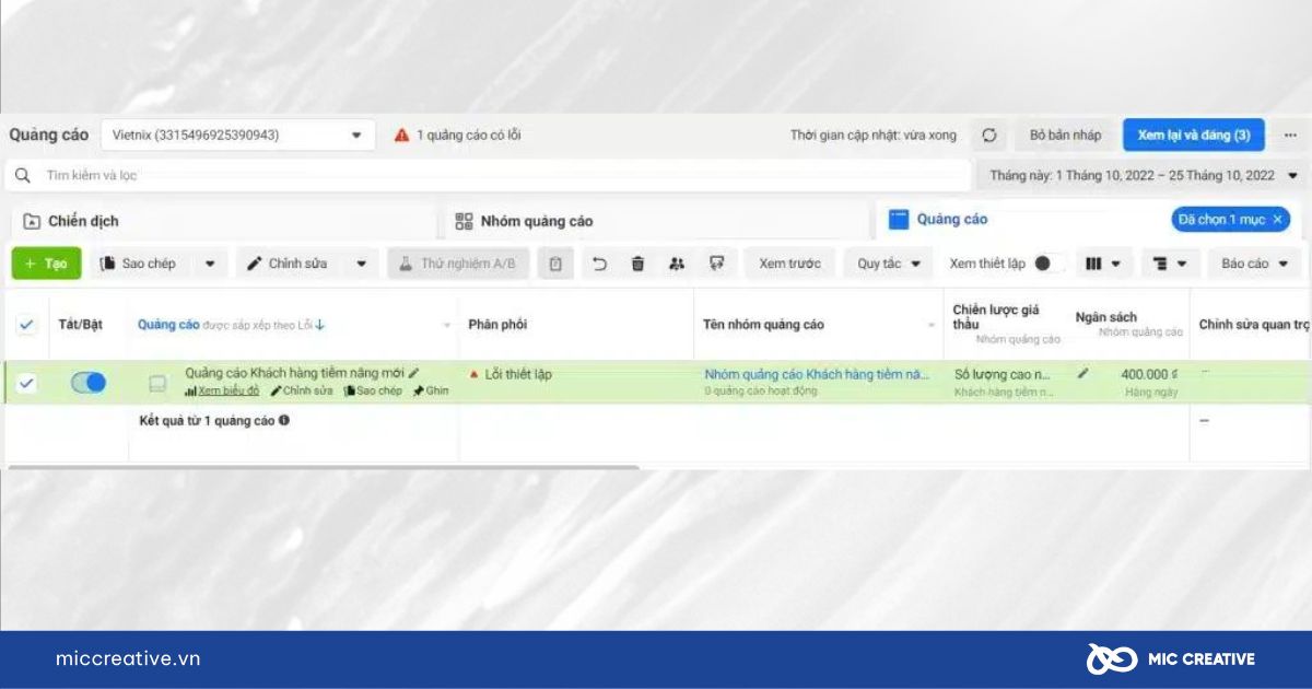 Cách mở trình quản lý quảng cáo trên Facebook