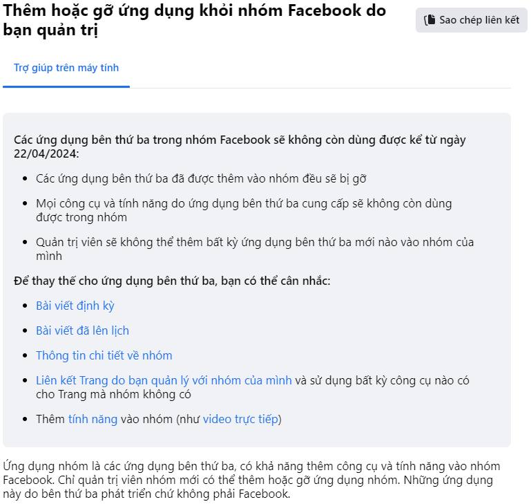 Facebook tiếp tục loại bỏ các ứng dụng bên thứ ba facebook loai bo ung dung ben thu 3